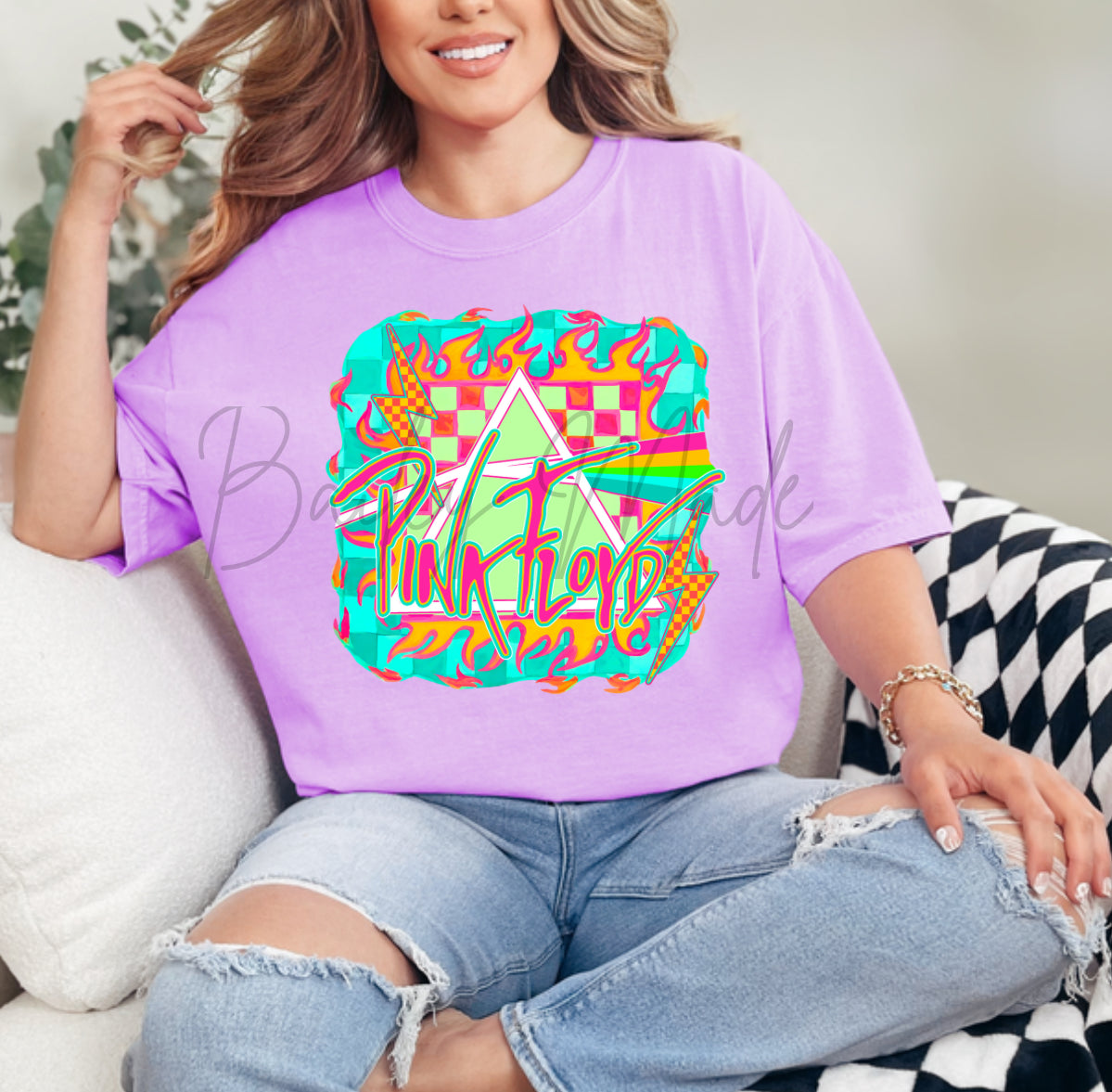 Neon Fl0yd Band Tshirt