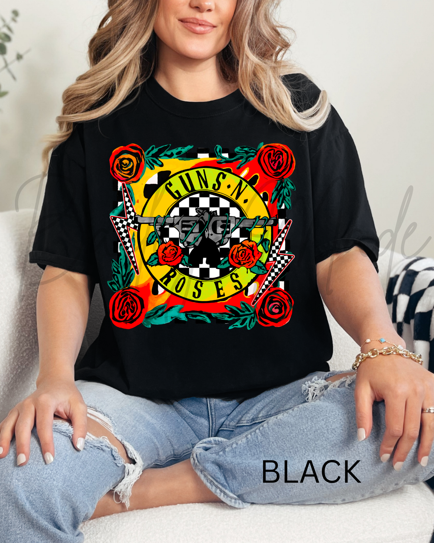 Edgy Roses Band Tshirt