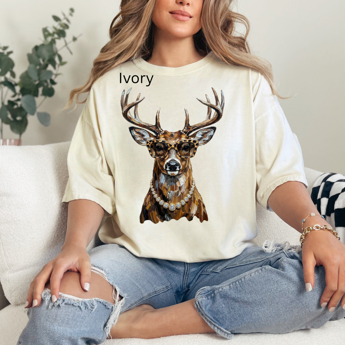 Glam deer, Bling, Boujee, Leopard, Preppy Animal, Hunting Season