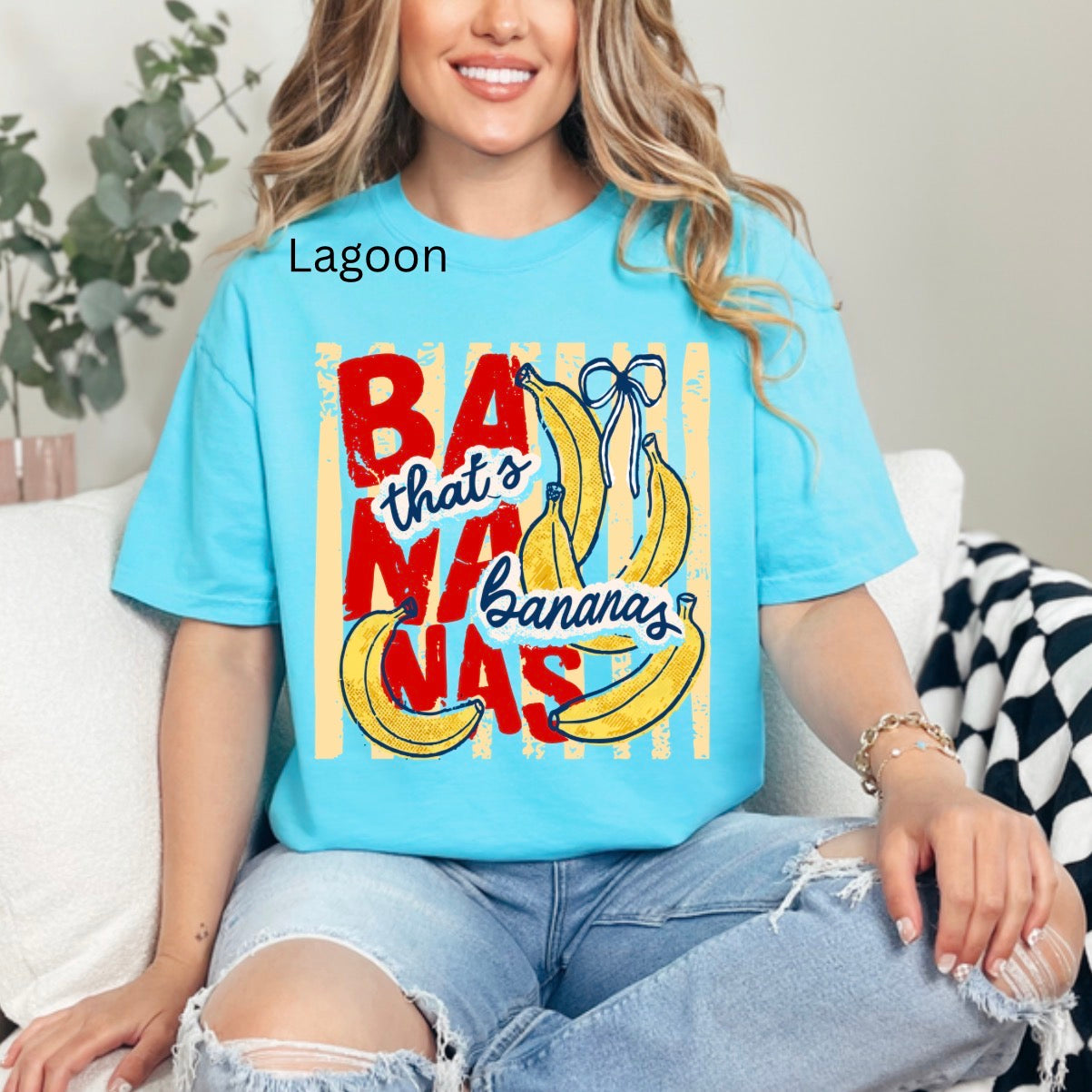 Bananas Stripes, Summer, Trendy, Fruit, Funny, Preppy T-shirt