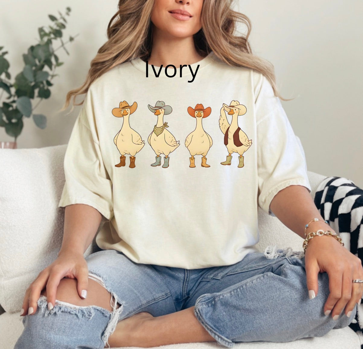 Western Goose, Cowboy Geese, Funny Animal, Trendy Animal T-shirt