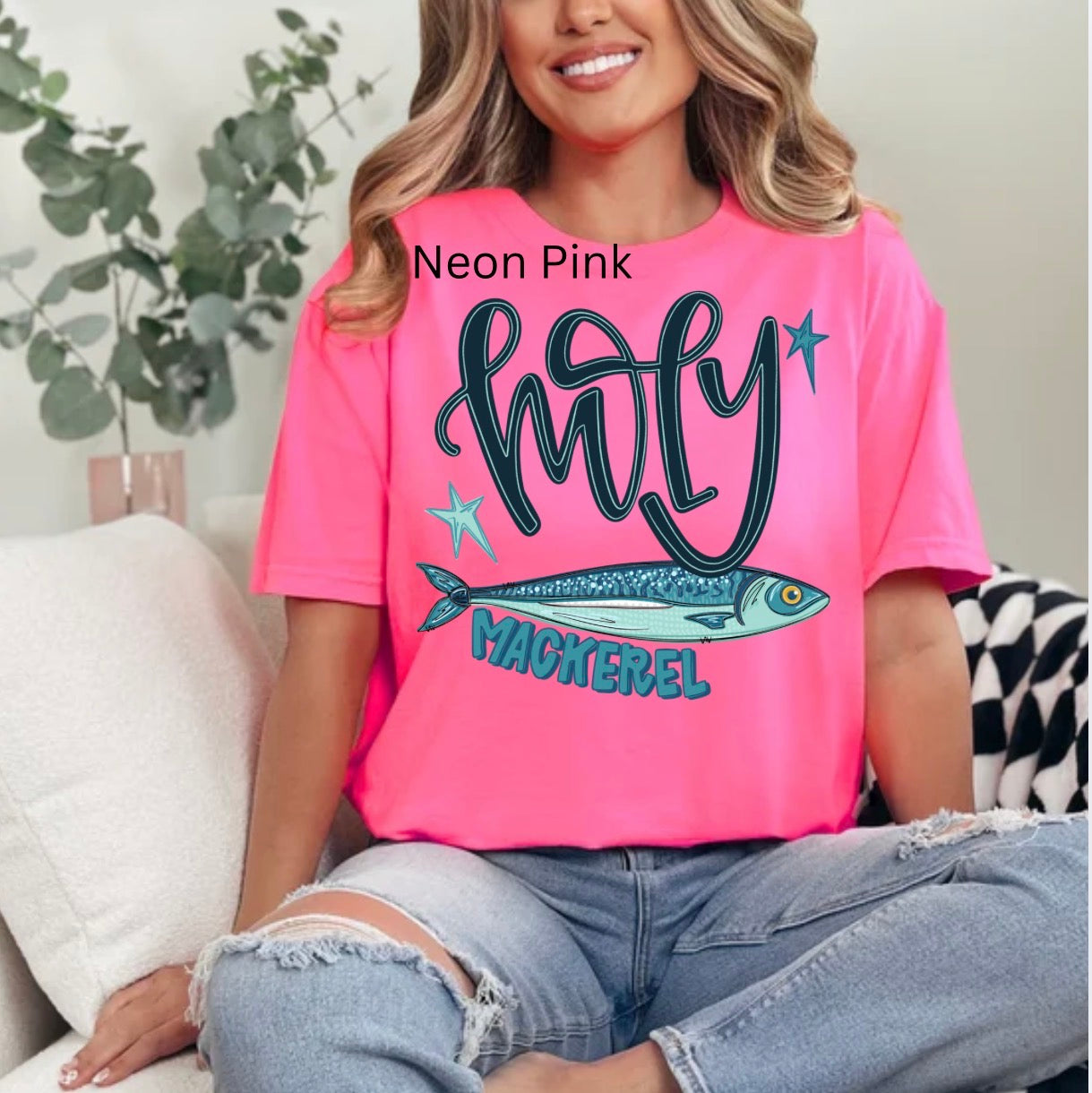 Holy mackerel, fish, girly, spring, trendy, whimsy, Women's T-shirt