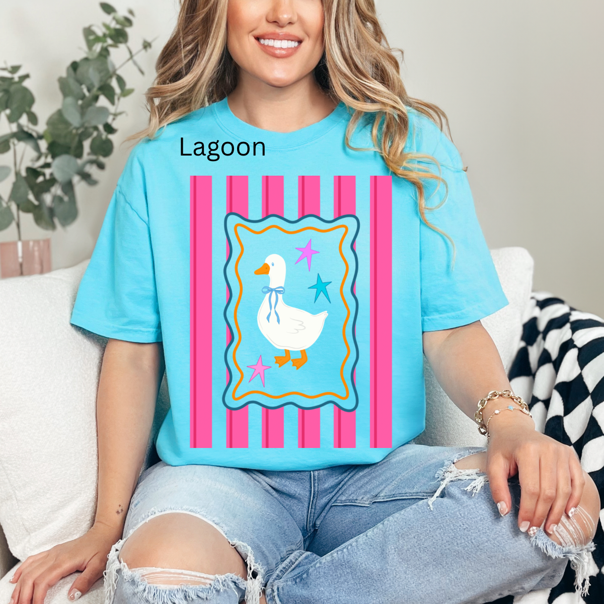 Coquette Goose, Preppy Goose, Vintage Trendy Goose, Girly Goose Shirt, Boutique Style Goose Tshirt