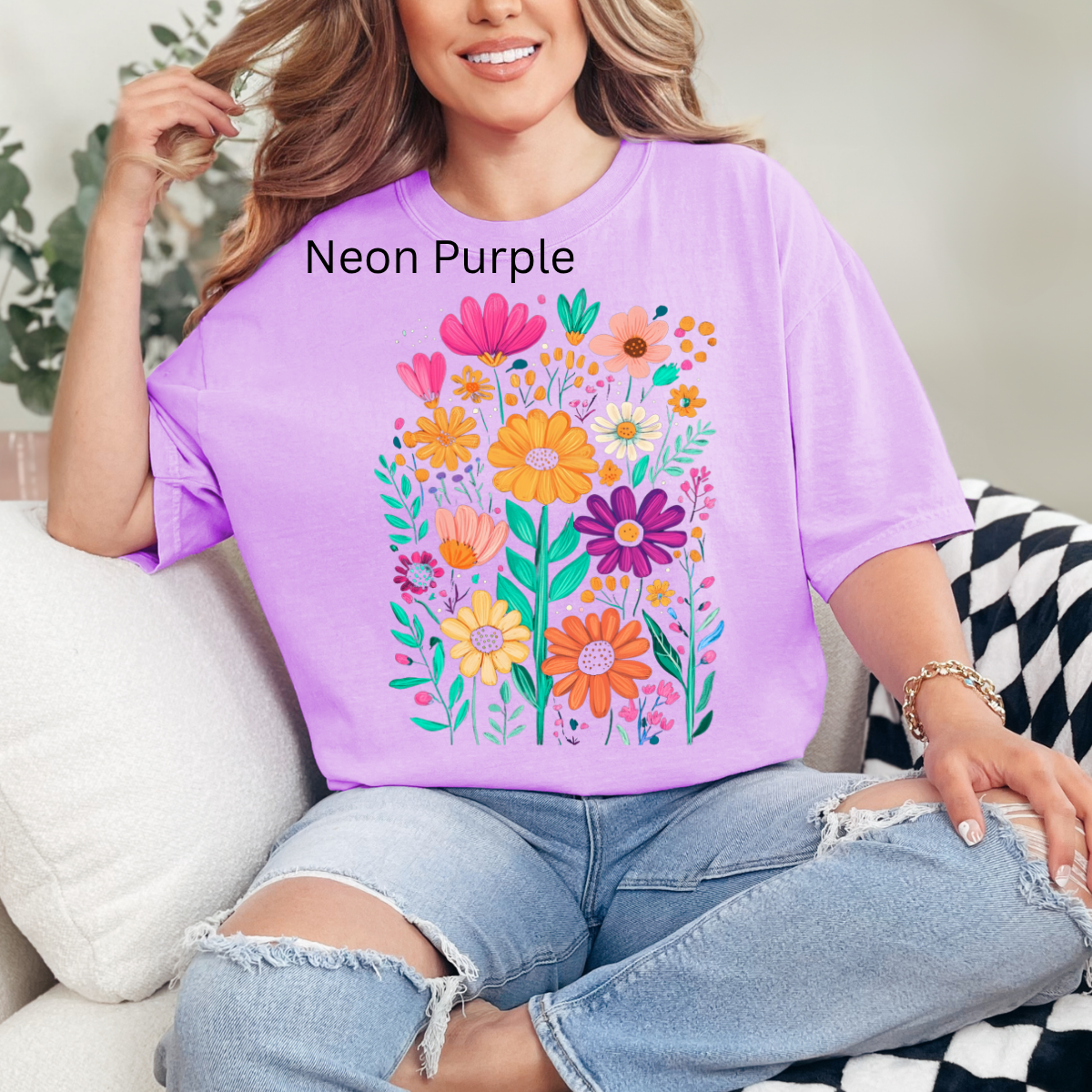 Preppy Floral Brushstroke, Boho Floral, Floral Mama, Summer Vibes, Spring Flowers, Wildflower, Boho Summer Tshirt