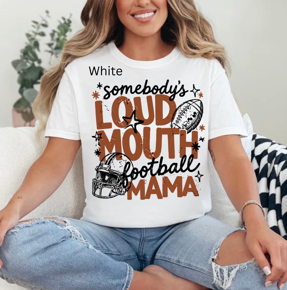 Loud Mouth Football Mama, Football Season, Trendy Sports T-shirt