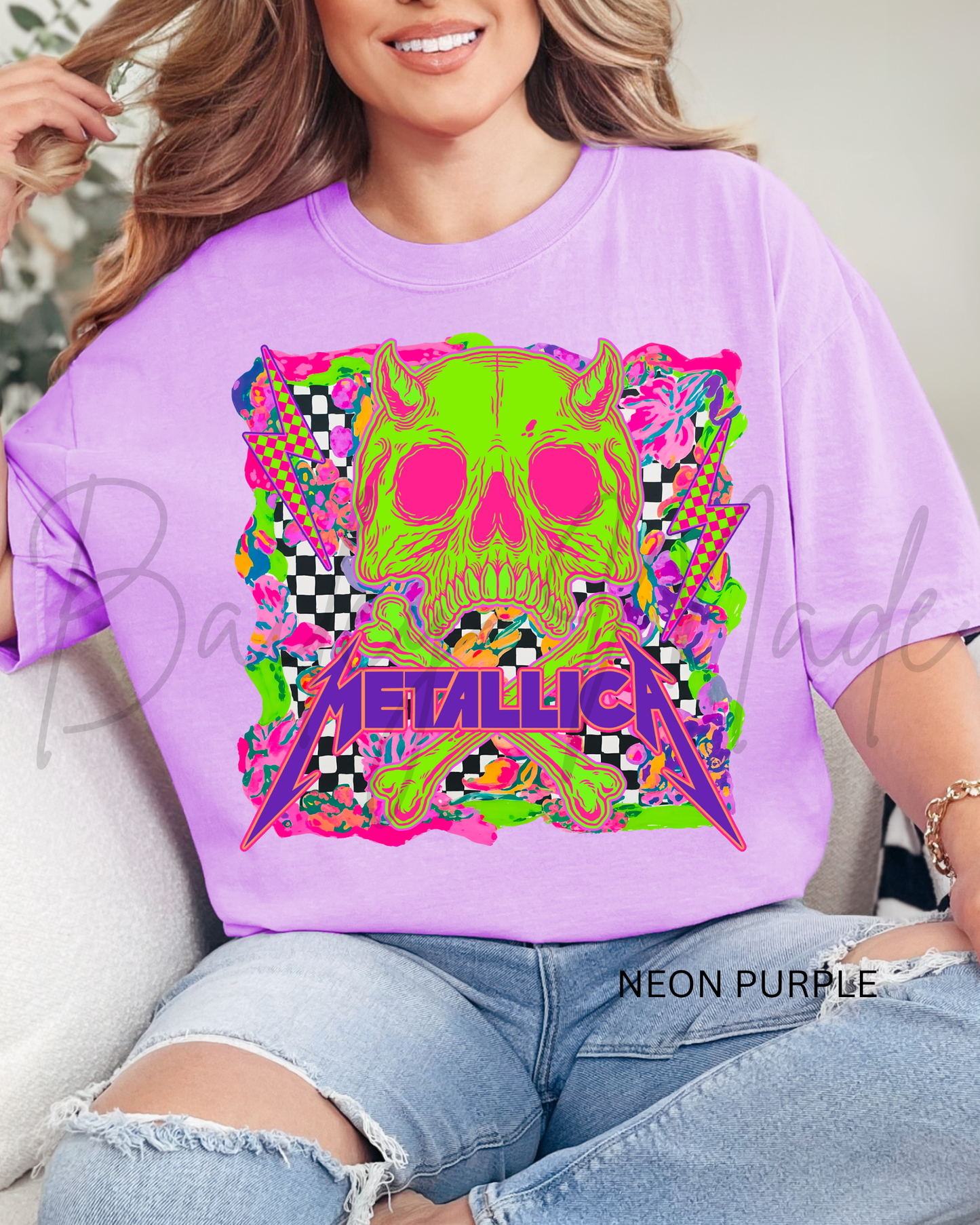 Neon Metallic A Band Tshirt