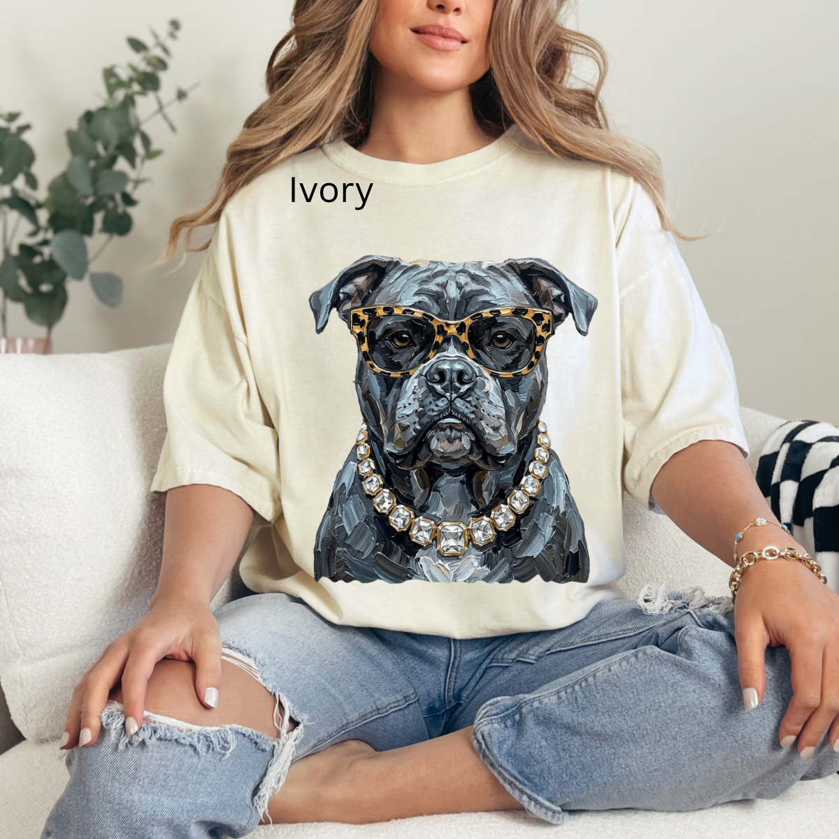 Glam Bulldog, Bling, Boujee, Leopard, Preppy Animal, Hunting Season Tshirt