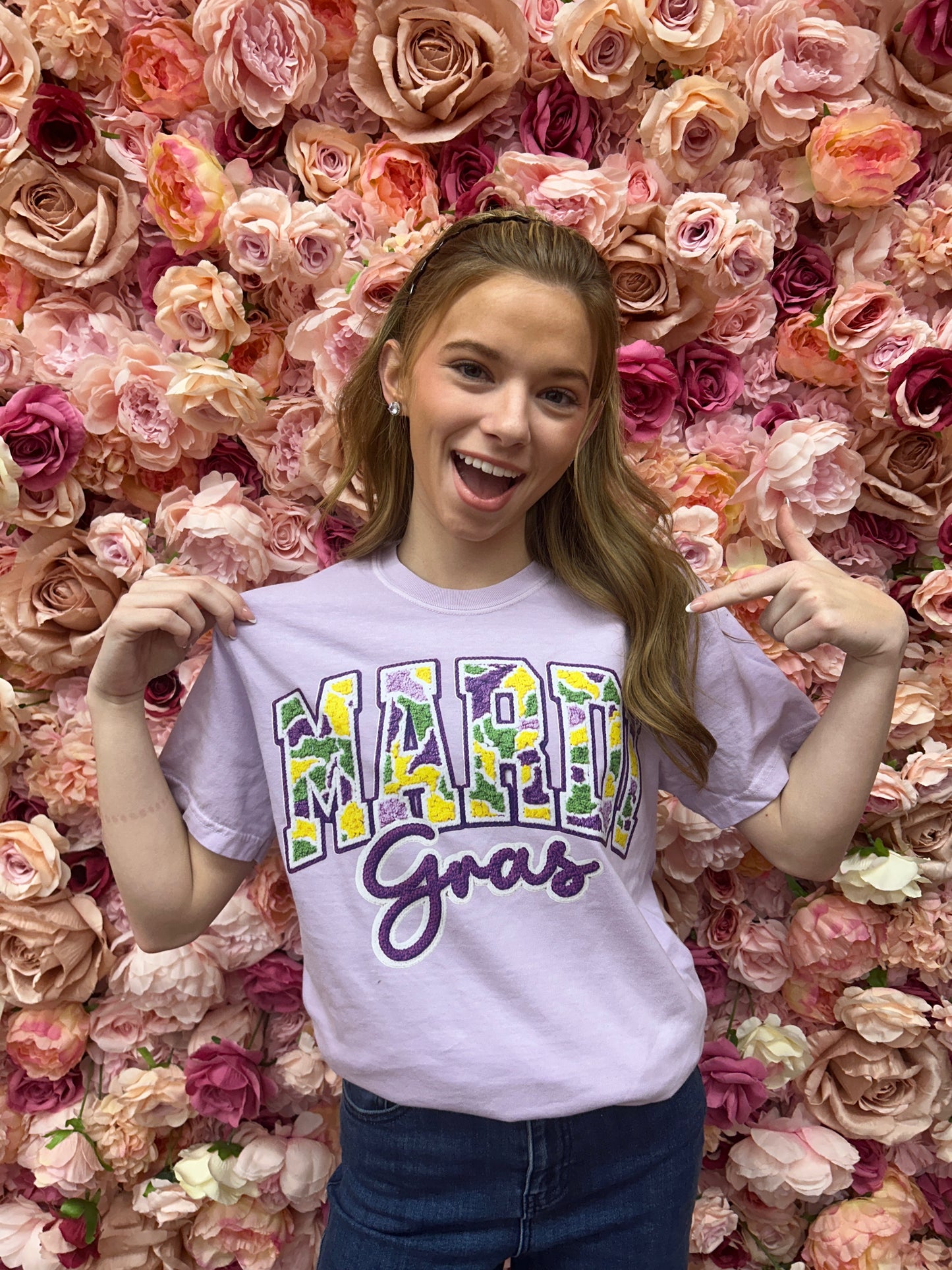 Faux Yarn CAMO Mardi Gras, Latch Hook Crochet Faux