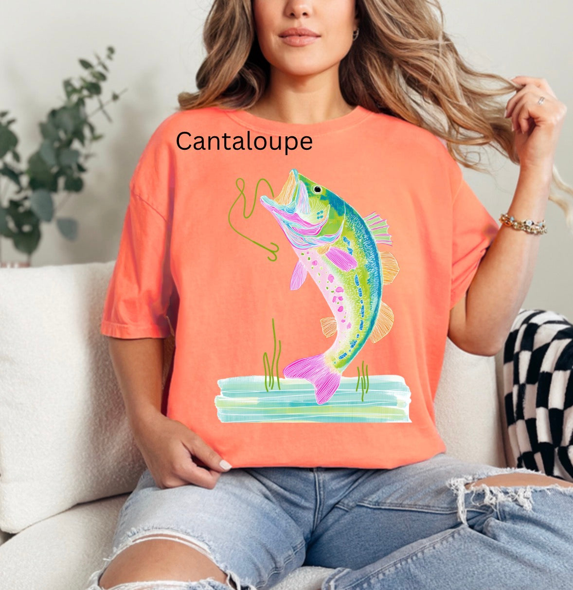 Bass Fish, Colorful Fishing, Largemouth Bass, Fishing Shirt, Fisherman, Bright Fish T-shirt