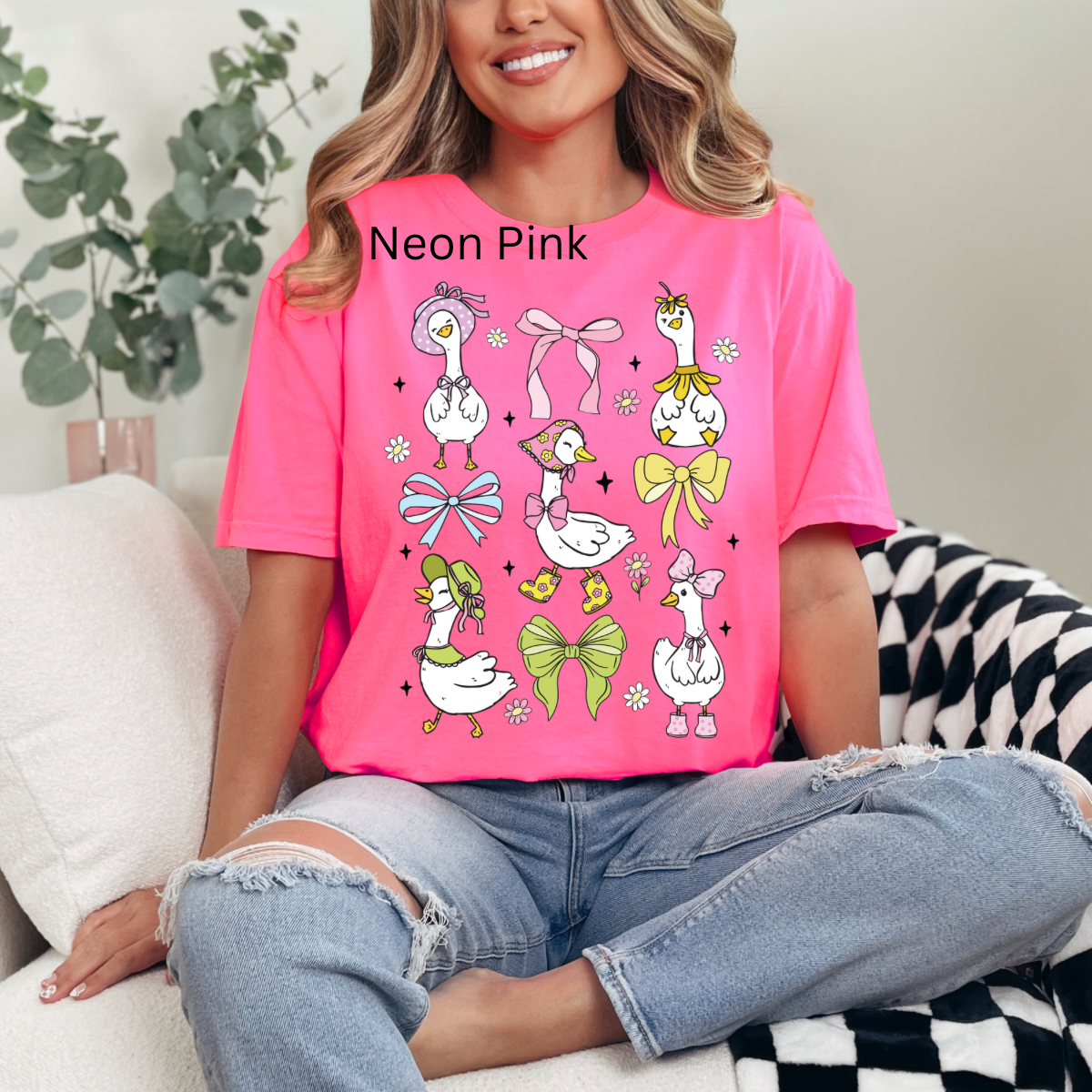 Coquette Goose Collage, Mama Goose, Mothers Day, Spring Floral, Girly, Coquette Bow, Duck, Goose Lover Tshirt