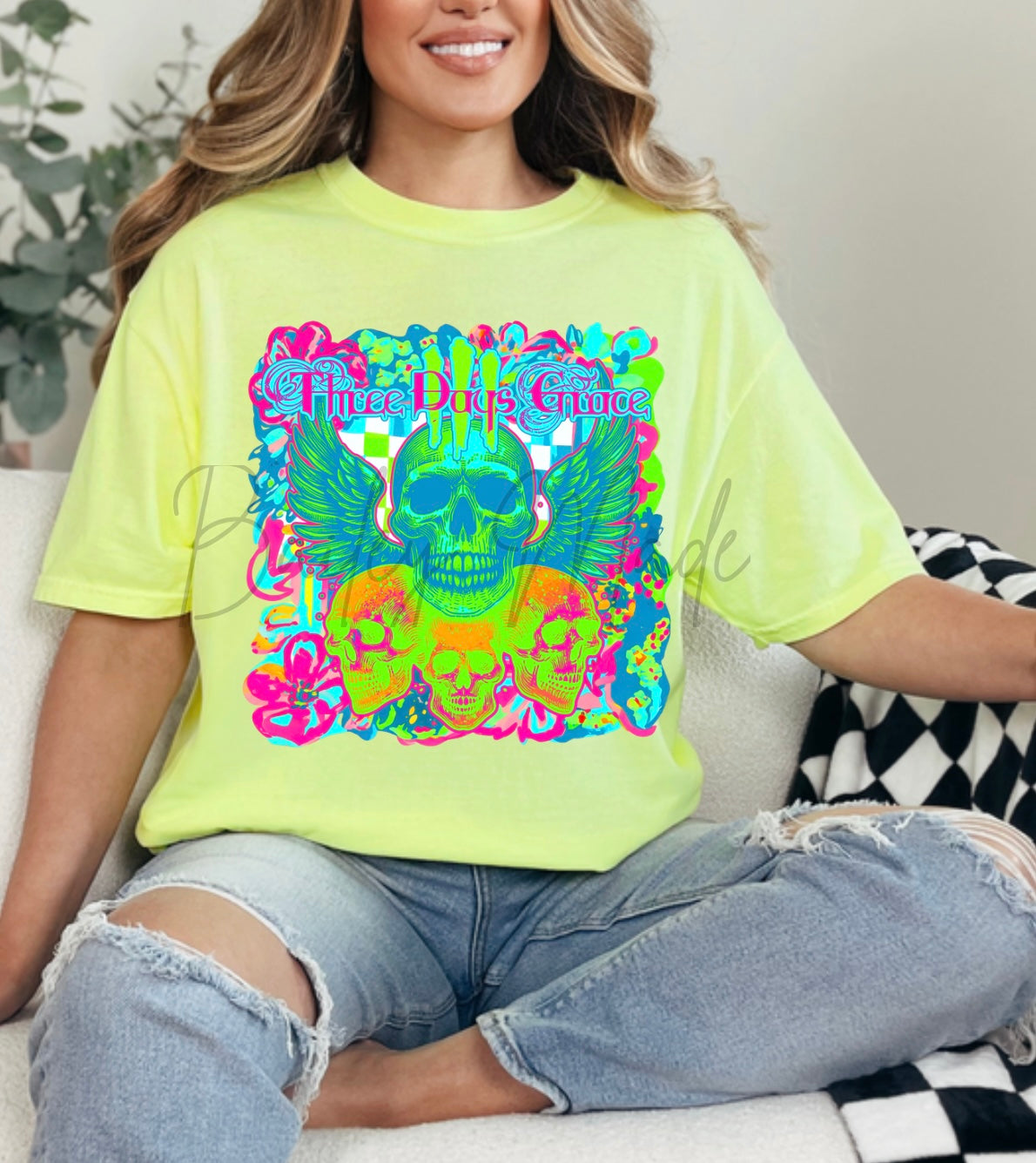 Neon Thr33 d@ys Band Tshirt