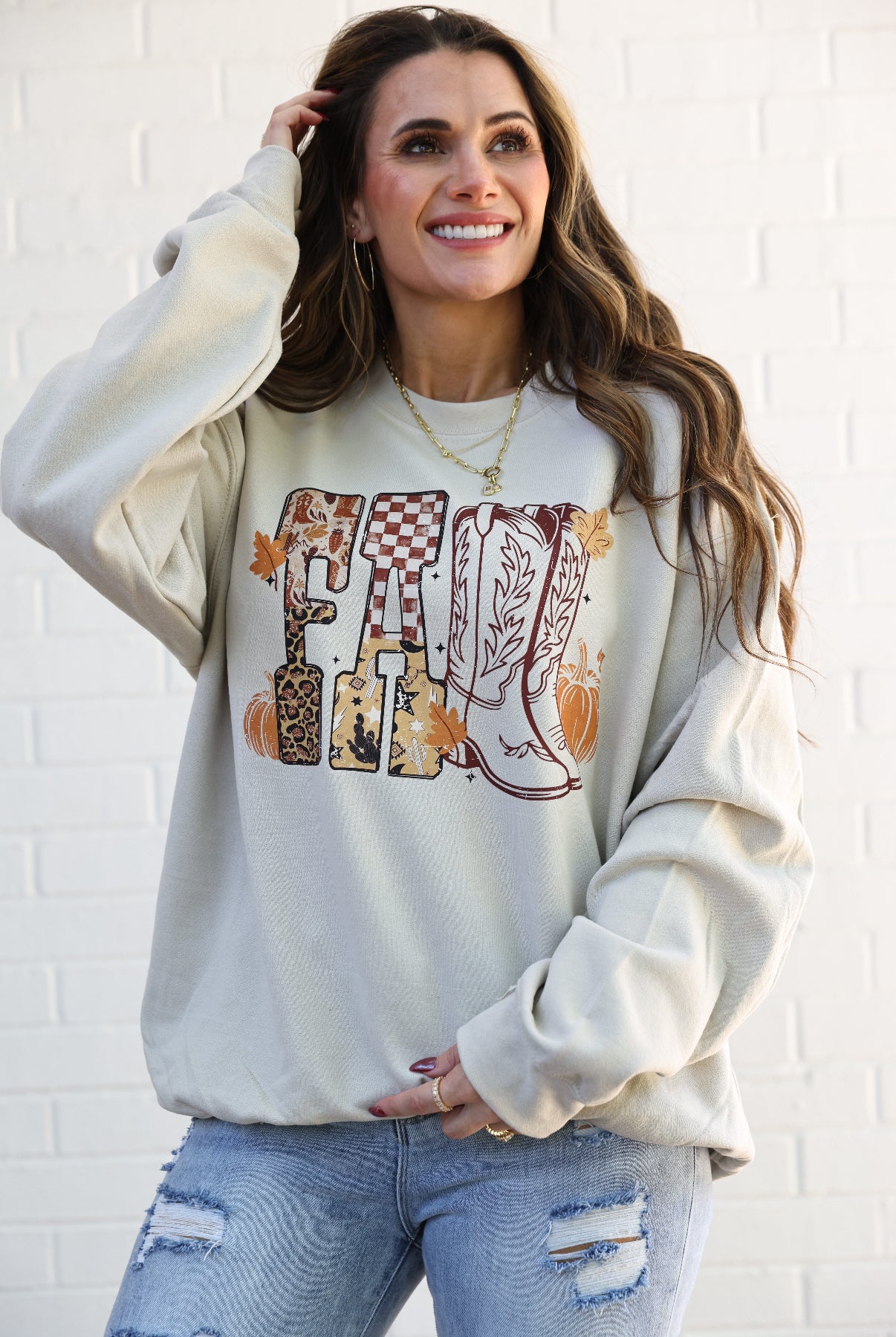 Western Fall Boots Sweatshirt