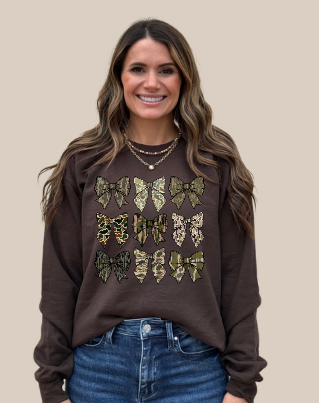 Vintage Camo Bow Sweatshirt (Website)