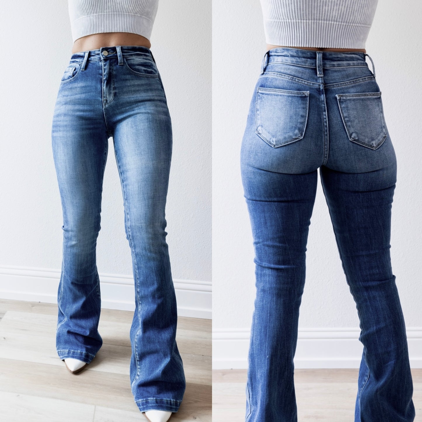 BME Nondistressed Highrise Flare Jeans