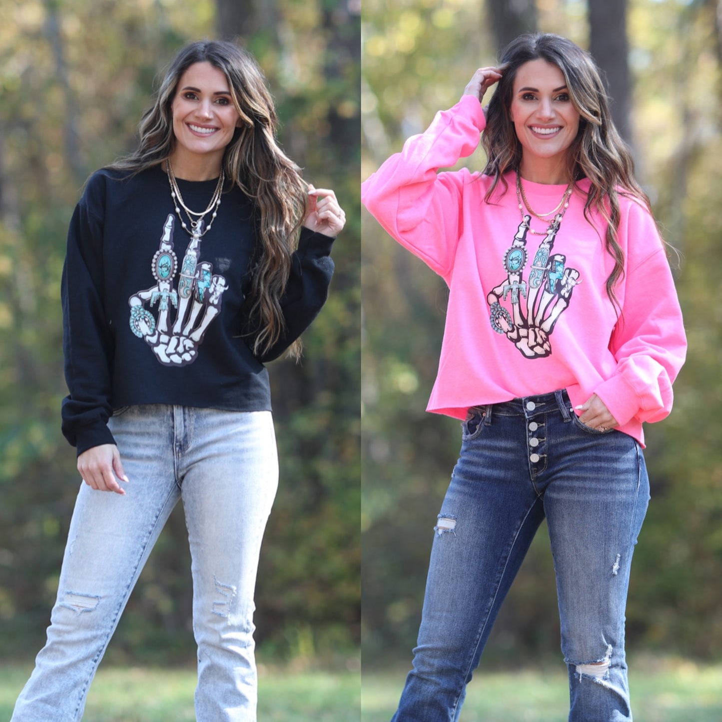 Punchy Peace Turquoise Sweatshirt