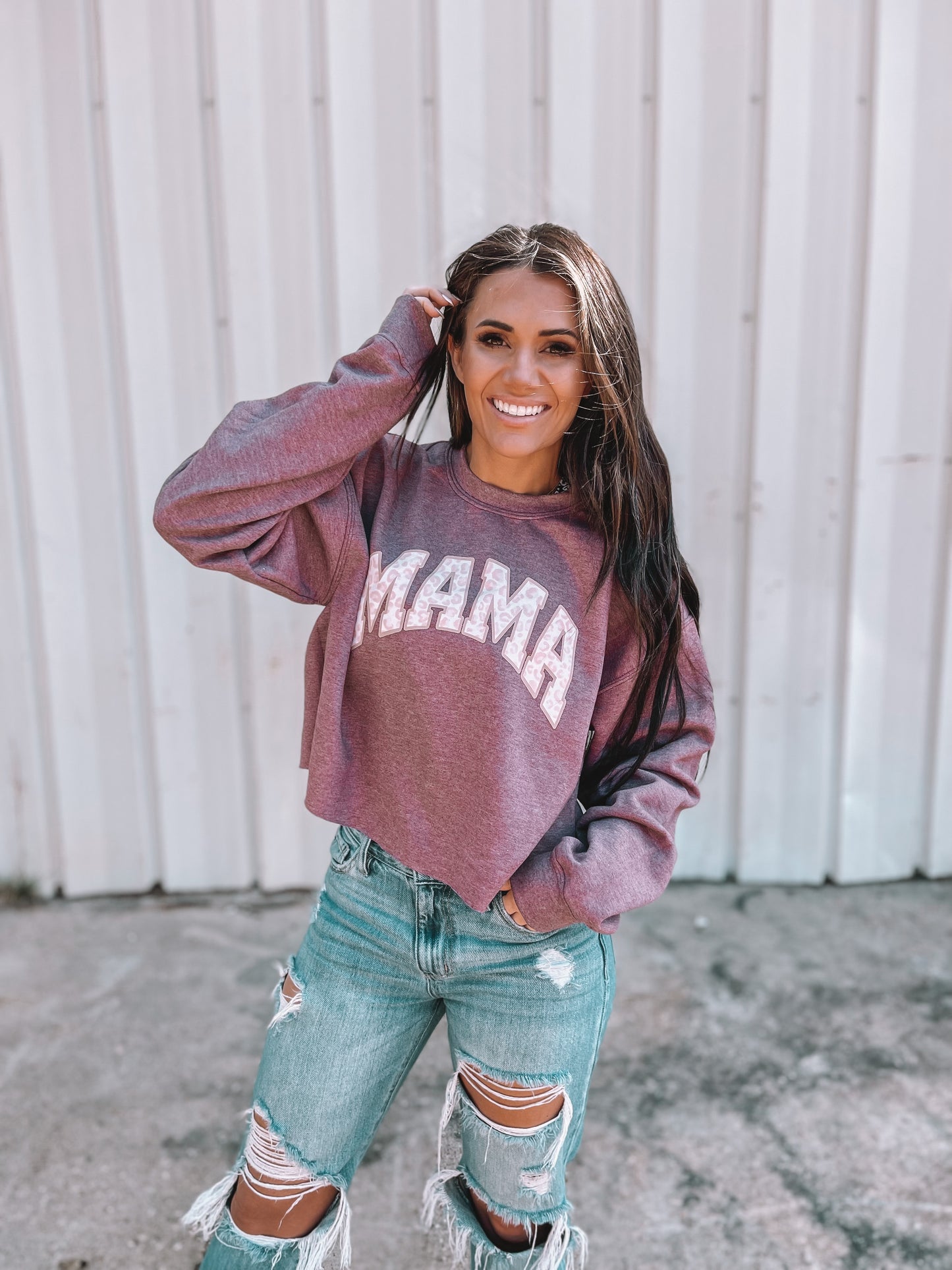 MAMA Cropped Option Sweatshirt
