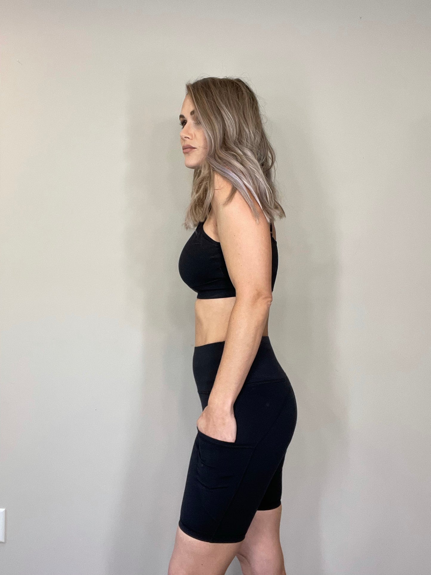 Black EXTREME tummy control Biker Shorts with Pockets