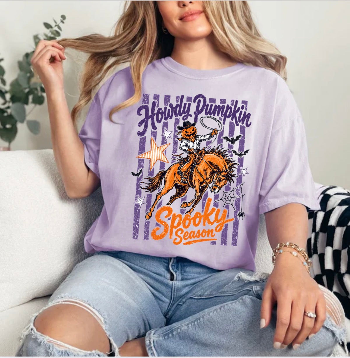 Howdy Pumpkin, Funny Halloween, Halloween, Western Halloween, farmer Halloween, ghost Halloween, Halloween T-shirt