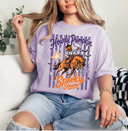Howdy Pumpkin, Funny Halloween, Halloween, Western Halloween, farmer Halloween, ghost Halloween, Halloween T-shirt