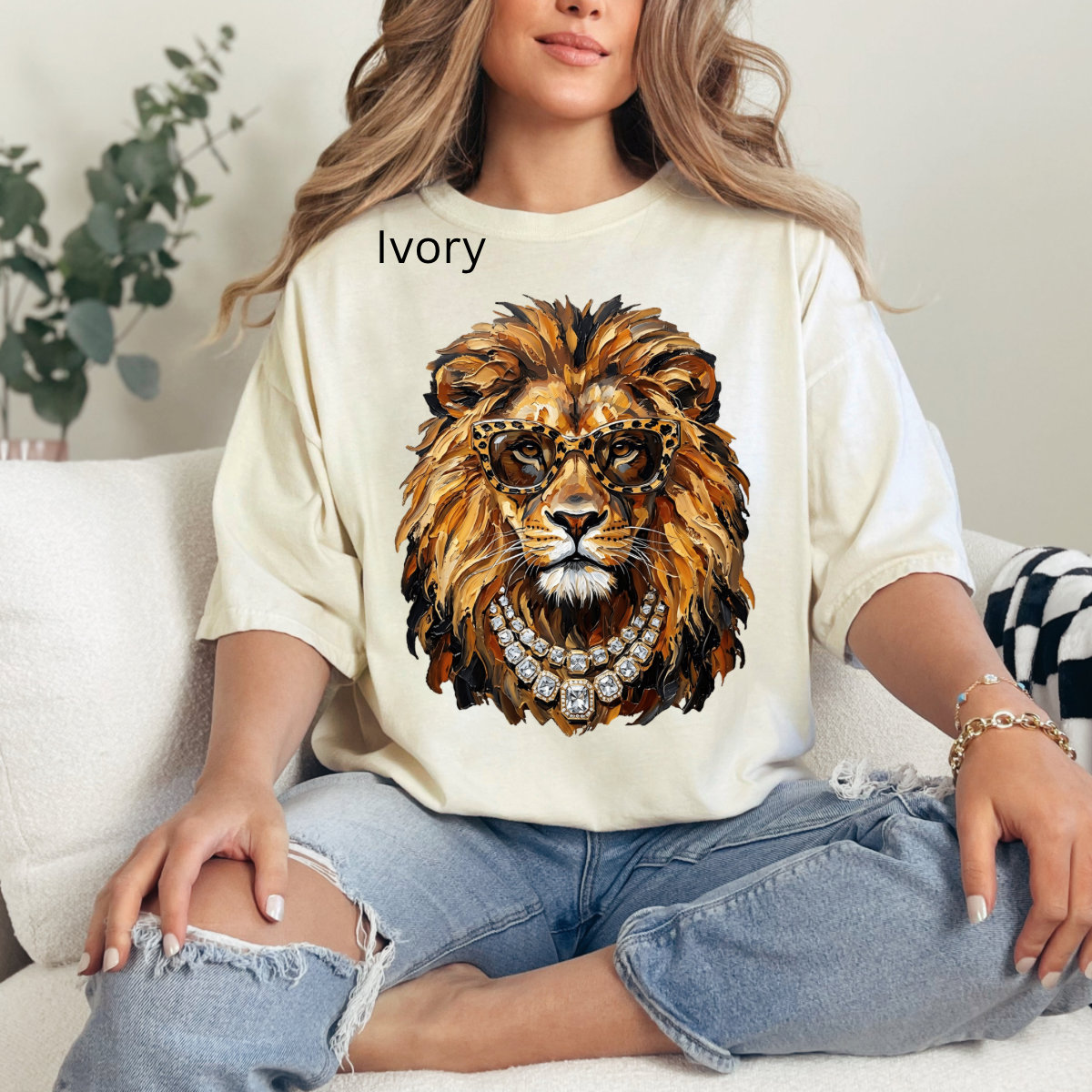 Glam lion, Bling, Boujee, Leopard, Preppy Animal, Hunting Season