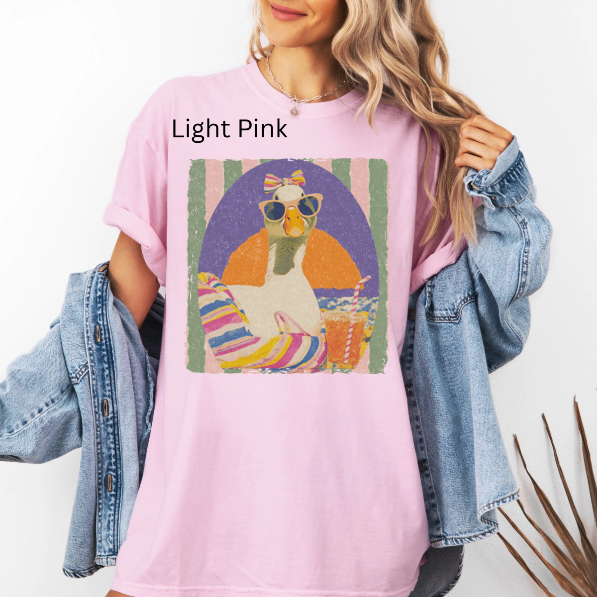 Summer Goose, Girly Beach Goose, Preppy Summer Aesthetic, girly Aesthetic, Trendy Summer Tshirt