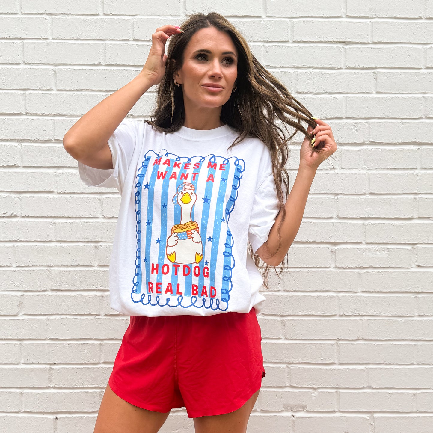 Makes me want a hotdog real bad, goose, hotdog, Fourth of July, Trending T-shirt