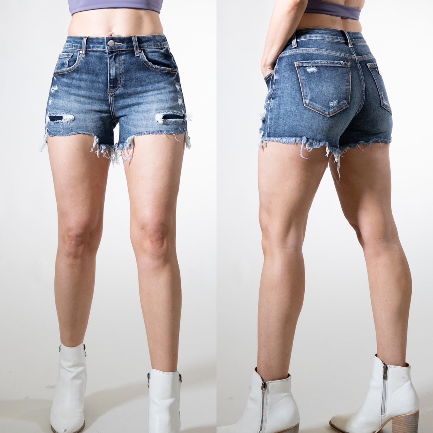 Keira Mid Rise Patch Shorts