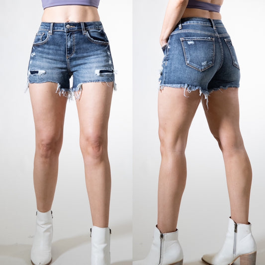 Keira Mid Rise Patch Shorts
