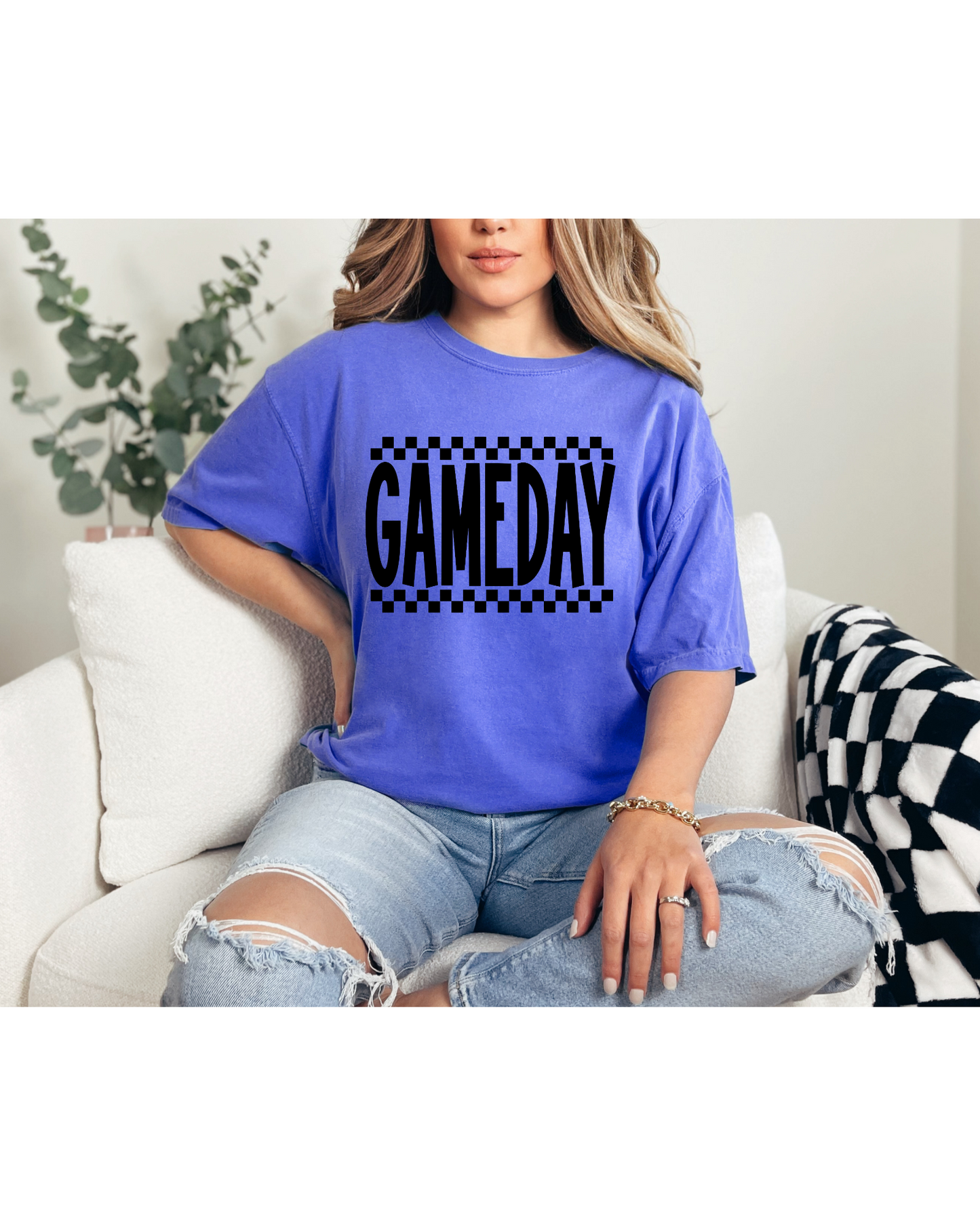 Pick Your Color Checkered Game Day Tshirt