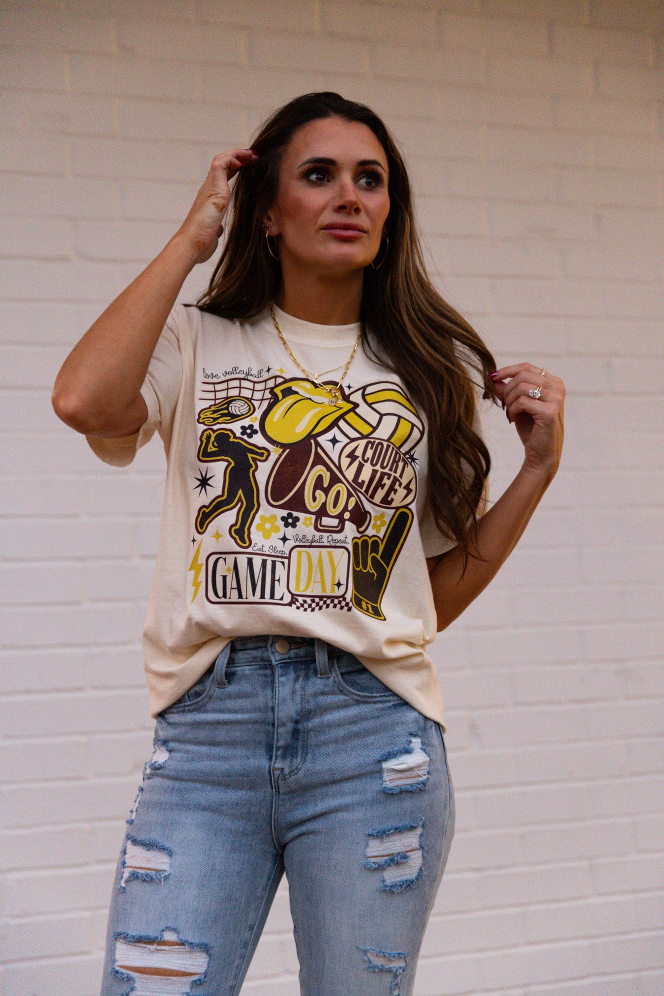 Vintage Volleyball Gameday Tshirt