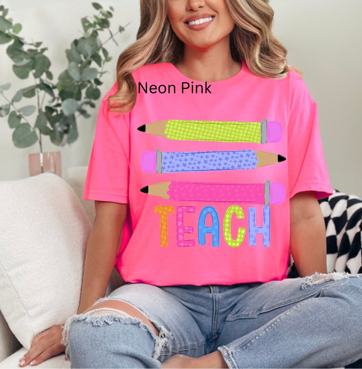 Teach Pencils, School Doodle, Teacher Preppy, Back to School, Trending Teacher T-shirt