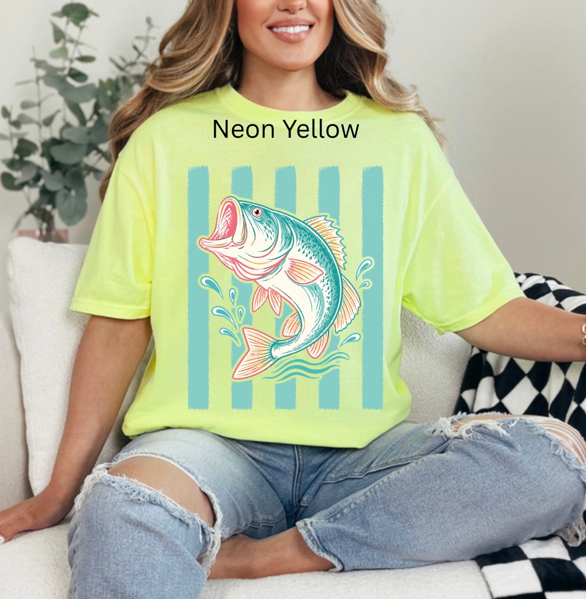 Striped Bass Fish, Preppy Bass Fishing, Striped Bass, Fishing, Bass Jumping, Brushstroke T-shirt