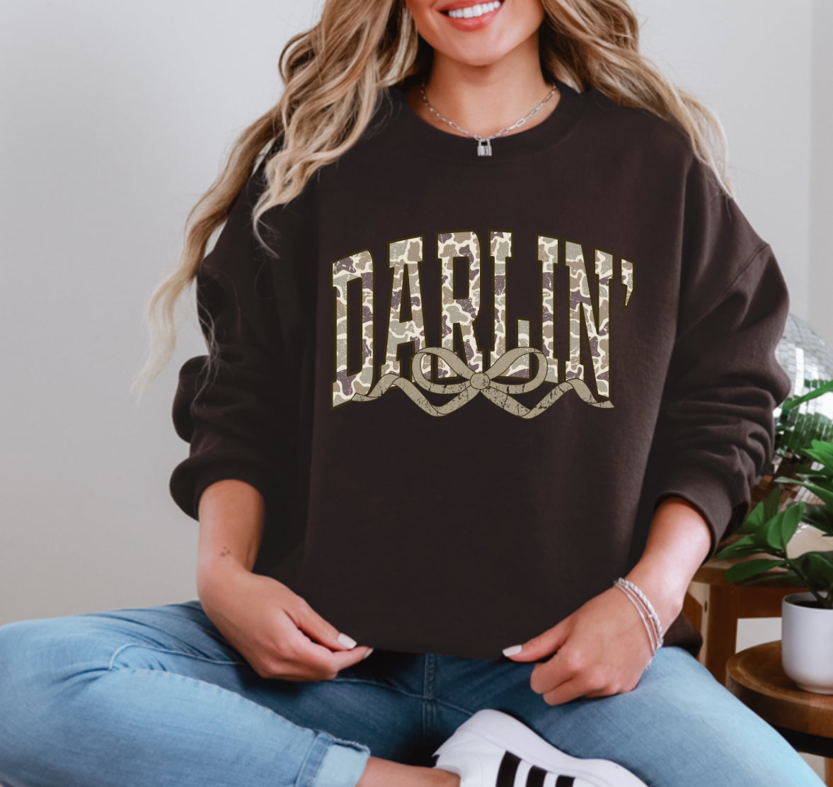 Camo Darlin with Bow Sweatshirt