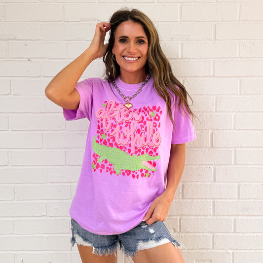 Pink Leopard after while crocodile, After While Crocodile, Funny Sarcastic Alligator, Preppy Leopard Girly, Trendy T-shirt