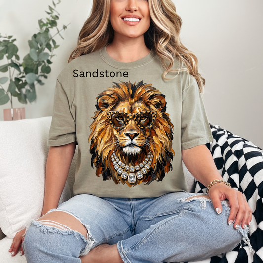 Glam lion, Bling, Boujee, Leopard, Preppy Animal, Hunting Season