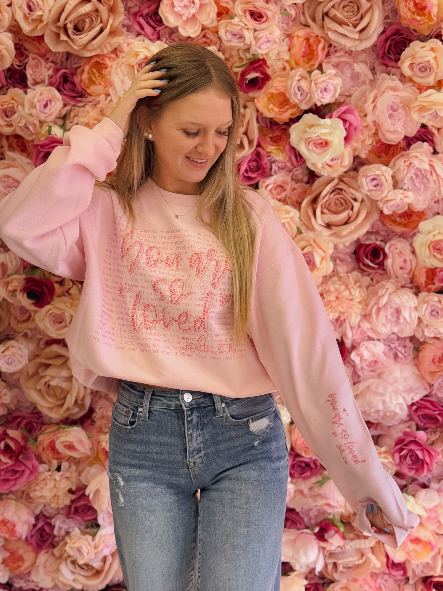Leopard You are so Loved Valentine's Heart, Bible Verse, Bible Jesus Religious, Christian, Valentine Jesus Love Sweatshirt