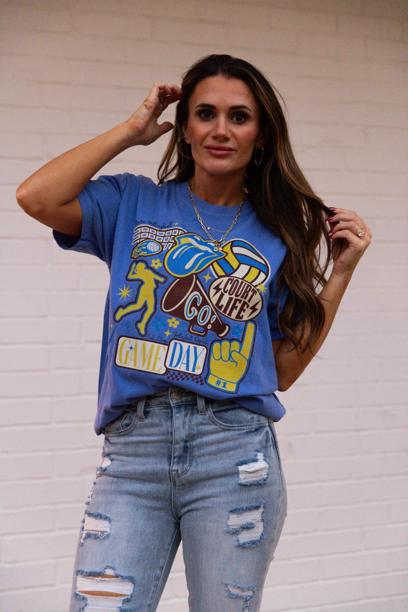 Vintage Volleyball Gameday Tshirt