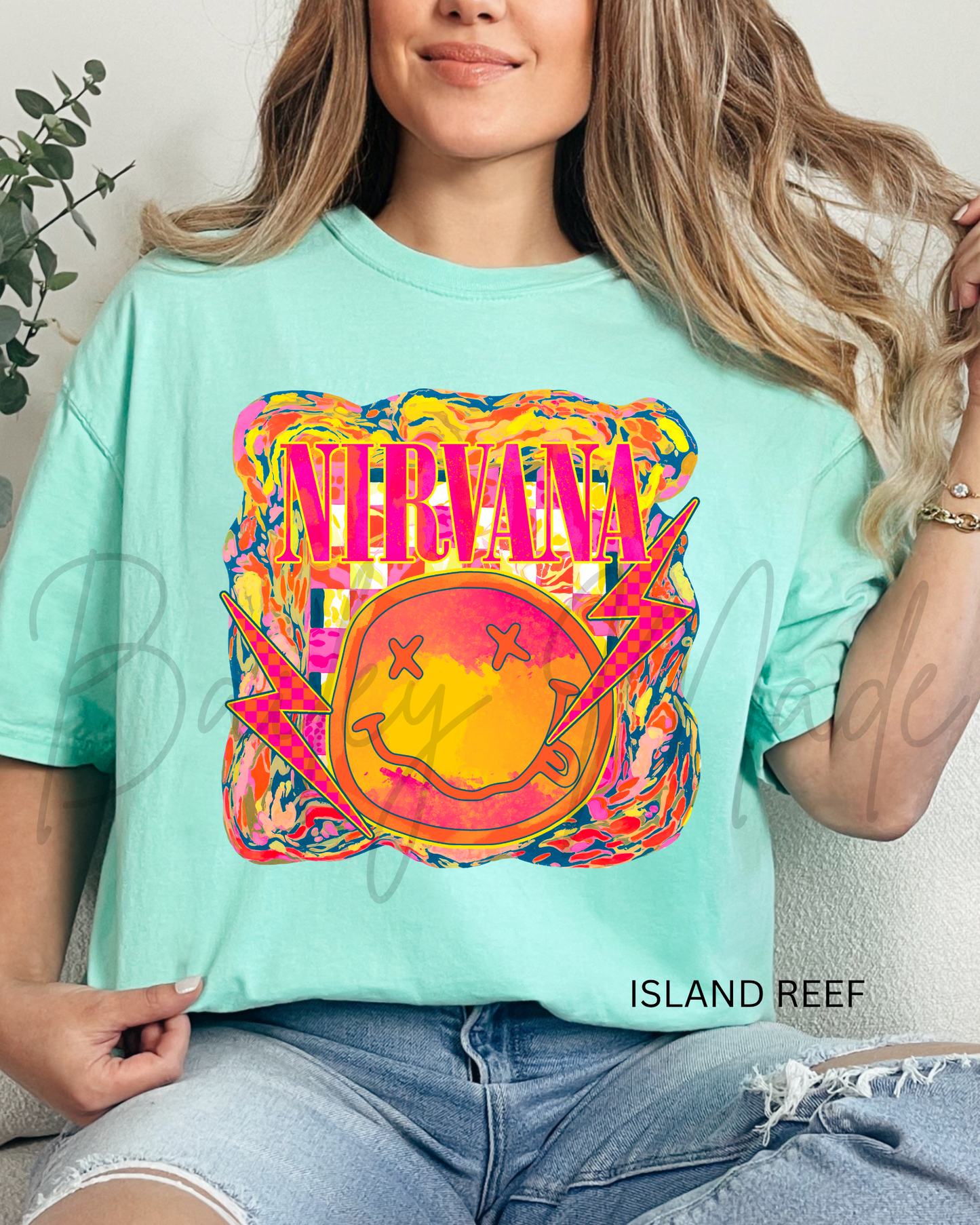 Neon NIR VANA Band Tshirt