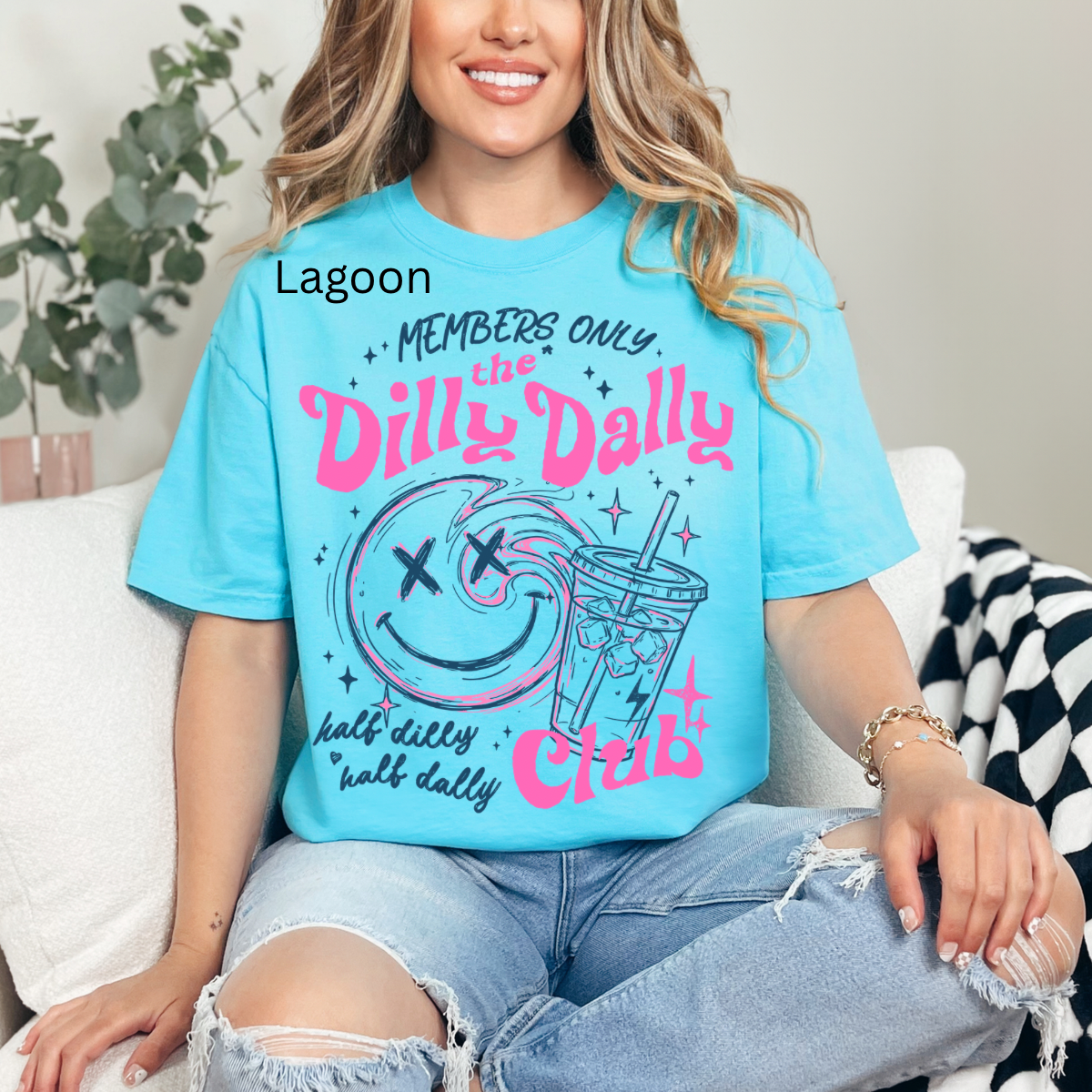 Members Only Dilly Dally Club, Funny, Sarcastic, Retro, Sassy Tshirt