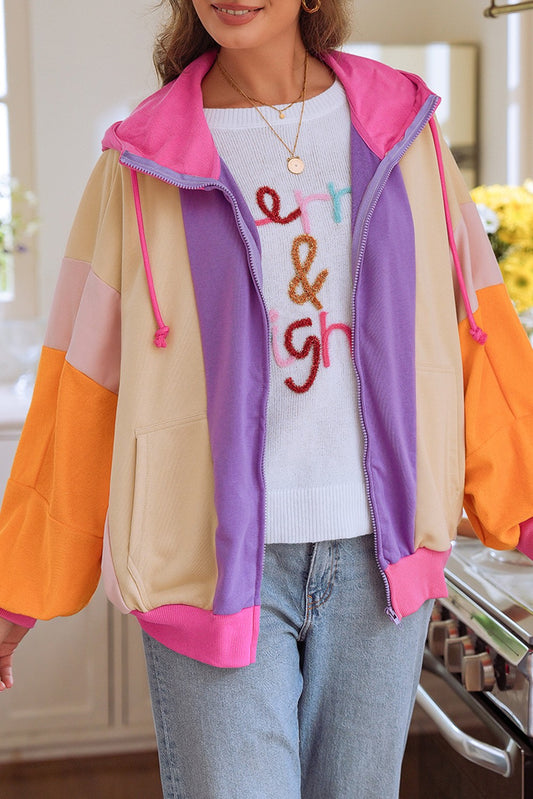 Colorblock Full Zip Hoodie