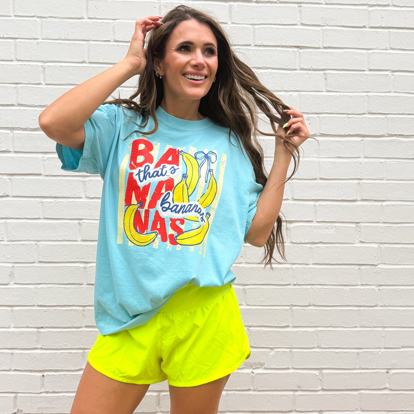 Bananas Stripes, Summer, Trendy, Fruit, Funny, Preppy T-shirt