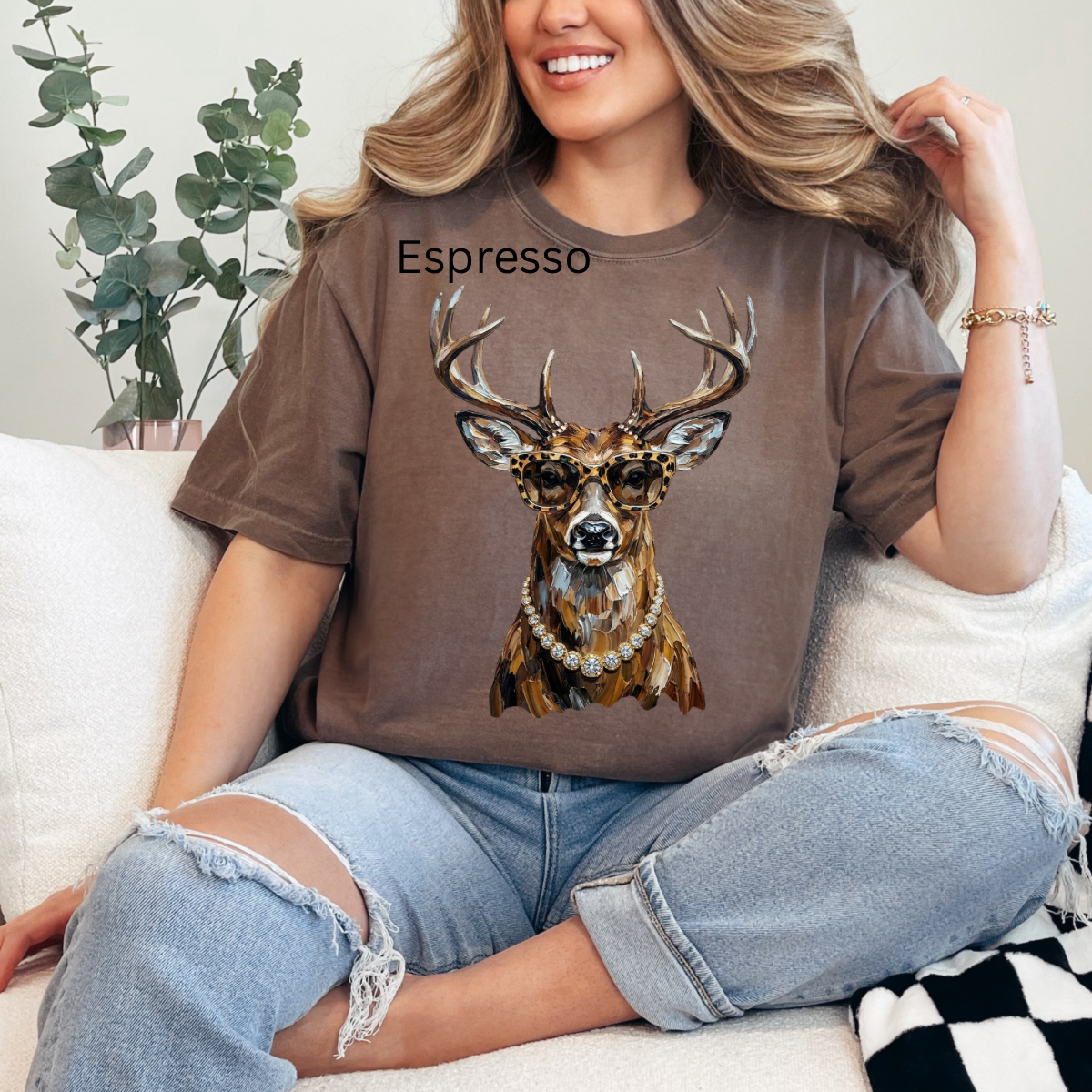 Glam deer, Bling, Boujee, Leopard, Preppy Animal, Hunting Season