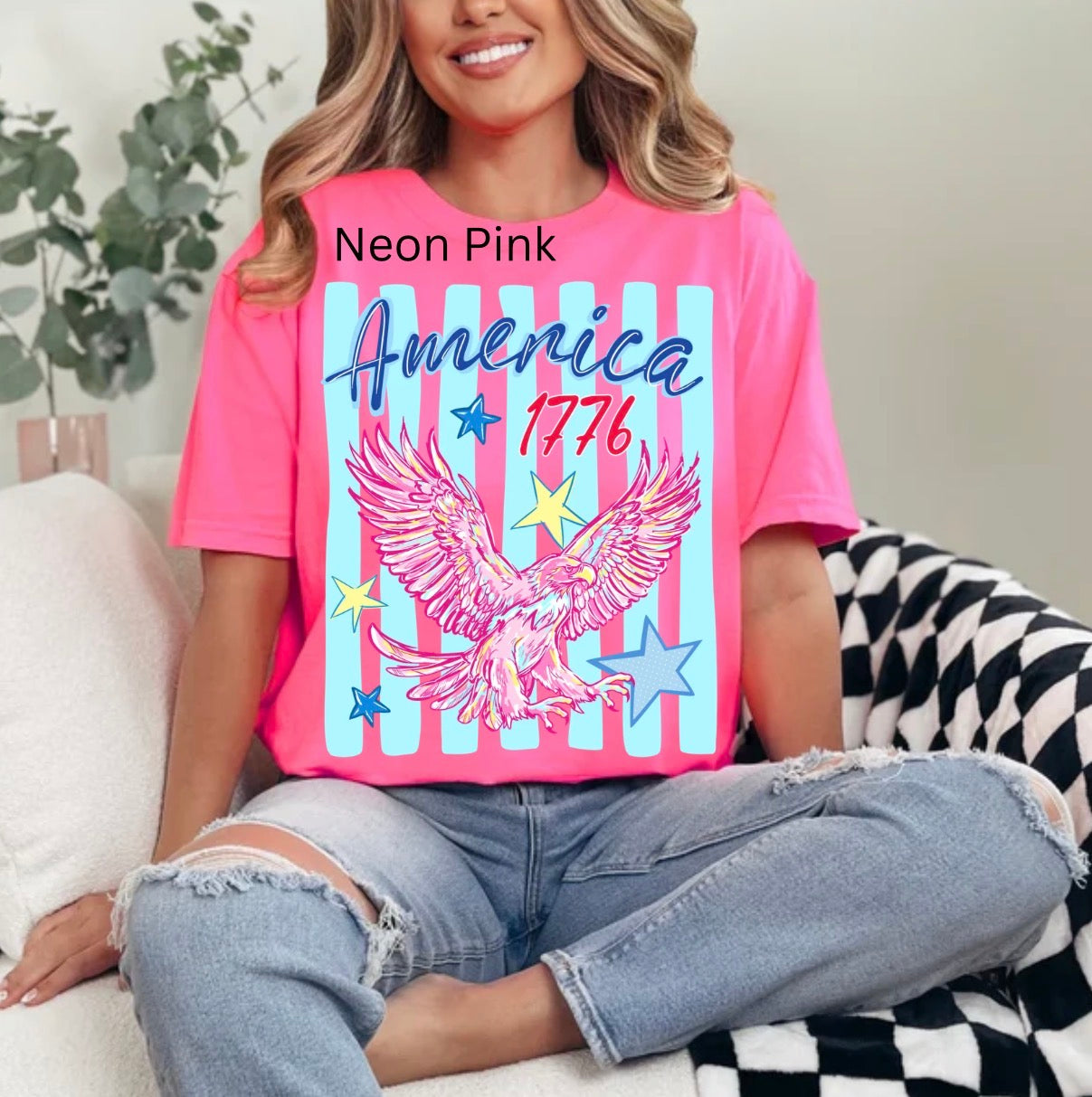 America Eagle, 4th Of July, America 1776, Preppy Patriotic Eagle, Fourth Of July Eagle, Patriotic T-shirt