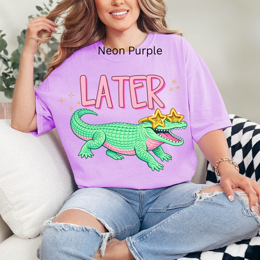 Retro Later gator, after while crocodile, alligator, preppy alligator, summer, trendy T-shirt
