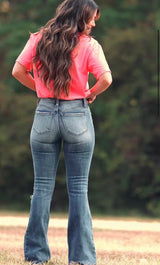 SHORT My Girl LIGHT Flare Jeans