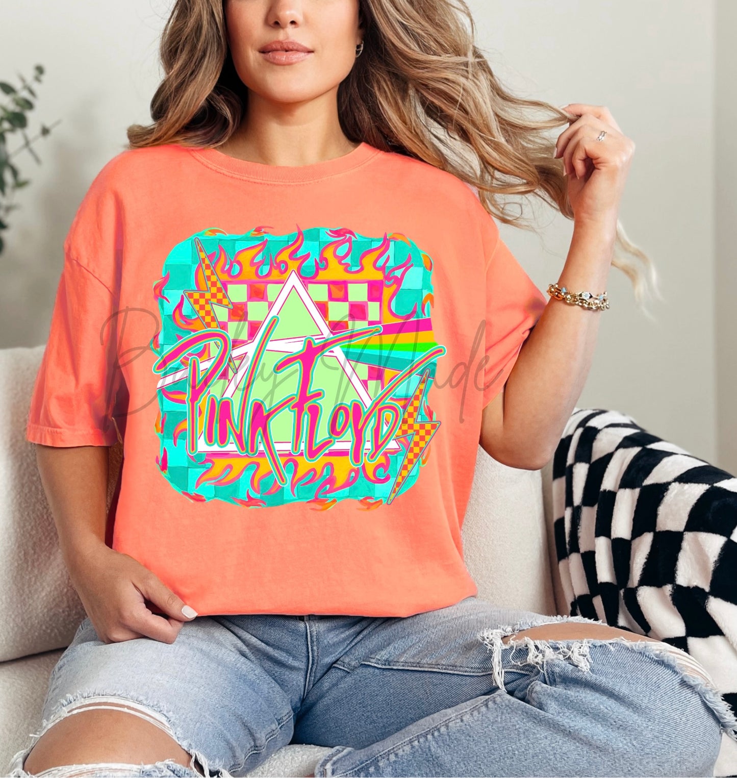 Neon Fl0yd Band Tshirt