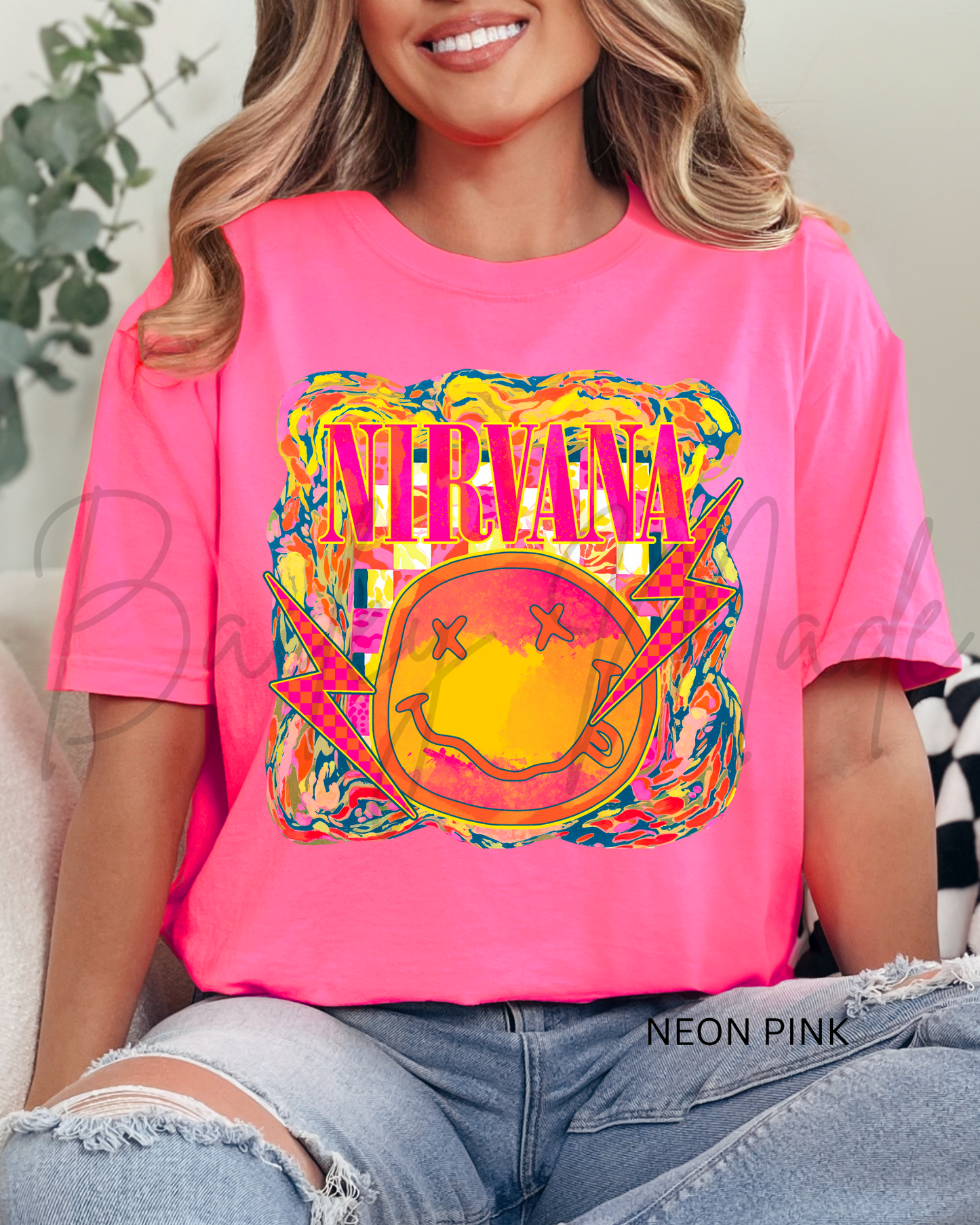 Neon NIR VANA Band Tshirt