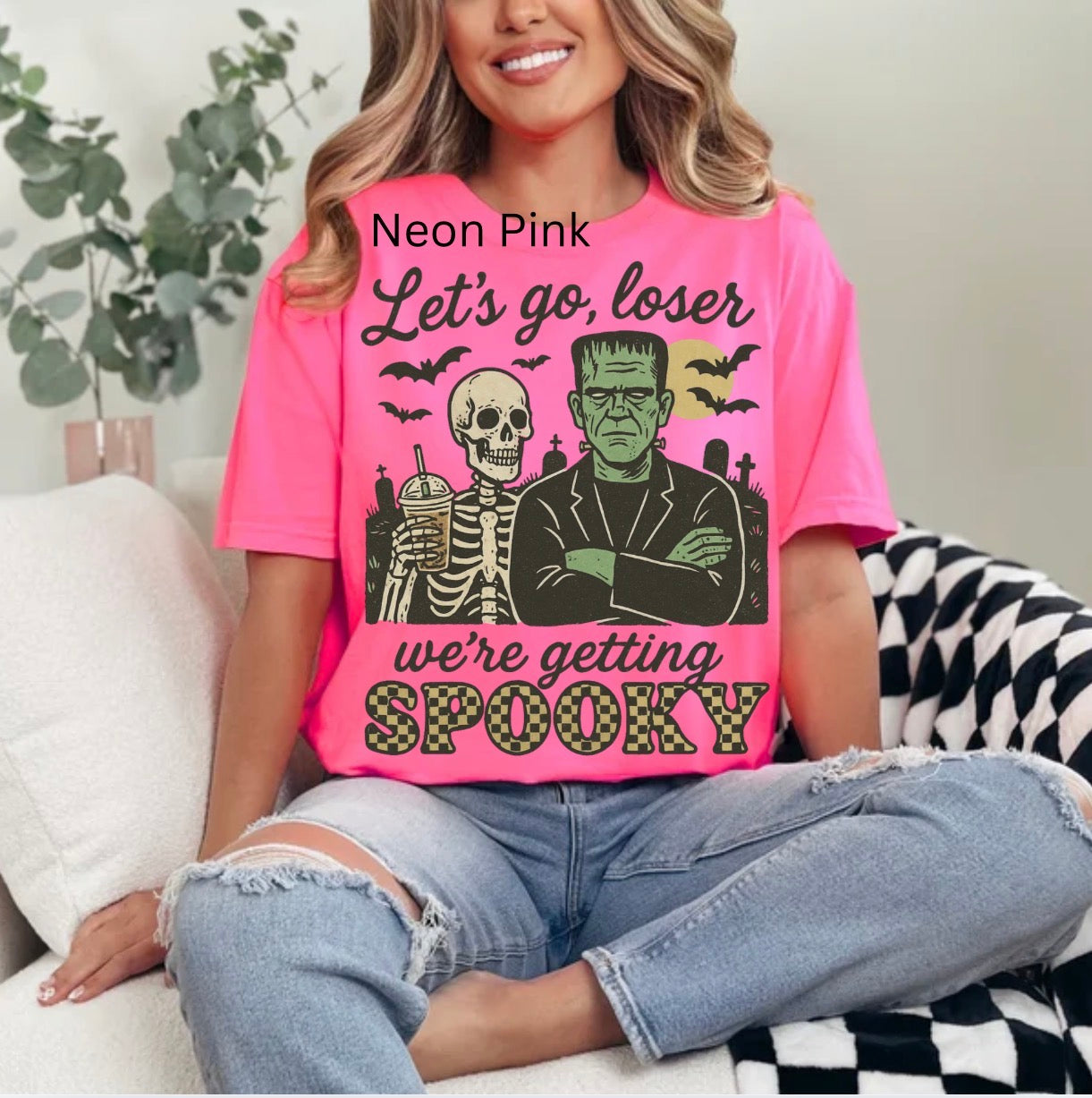 Let's Go Loser, We're Getting Spooky, Funny Spooky, Skeleton, Halloween T-shirt