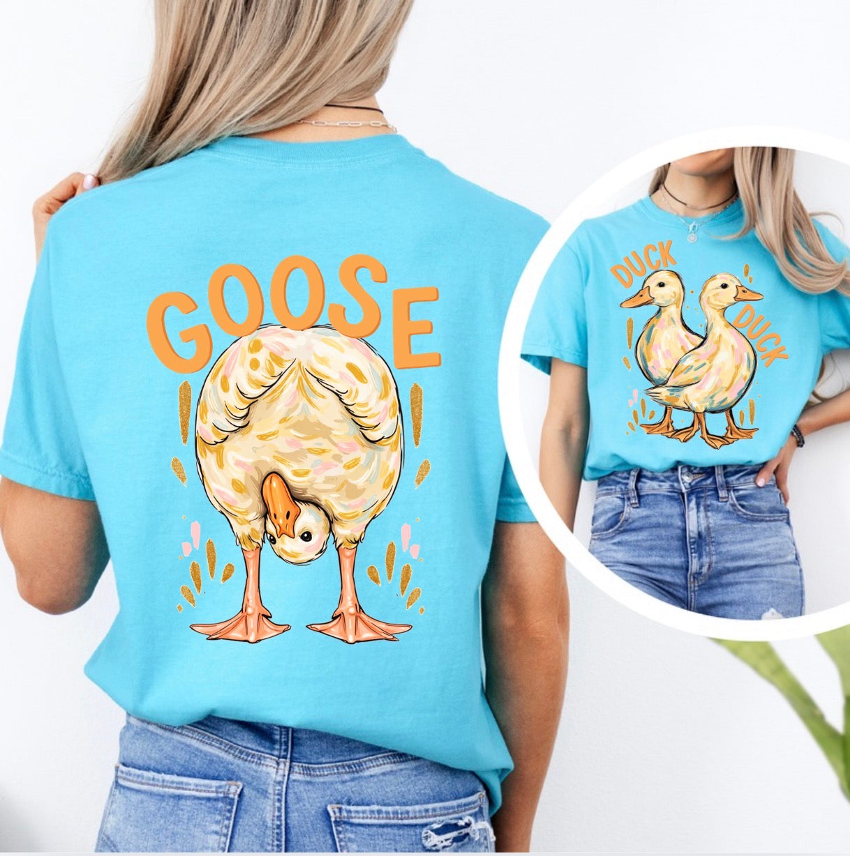Duck Duck Goose, Funny Animal, Duck, Goose, Trendy Animal T-shirt