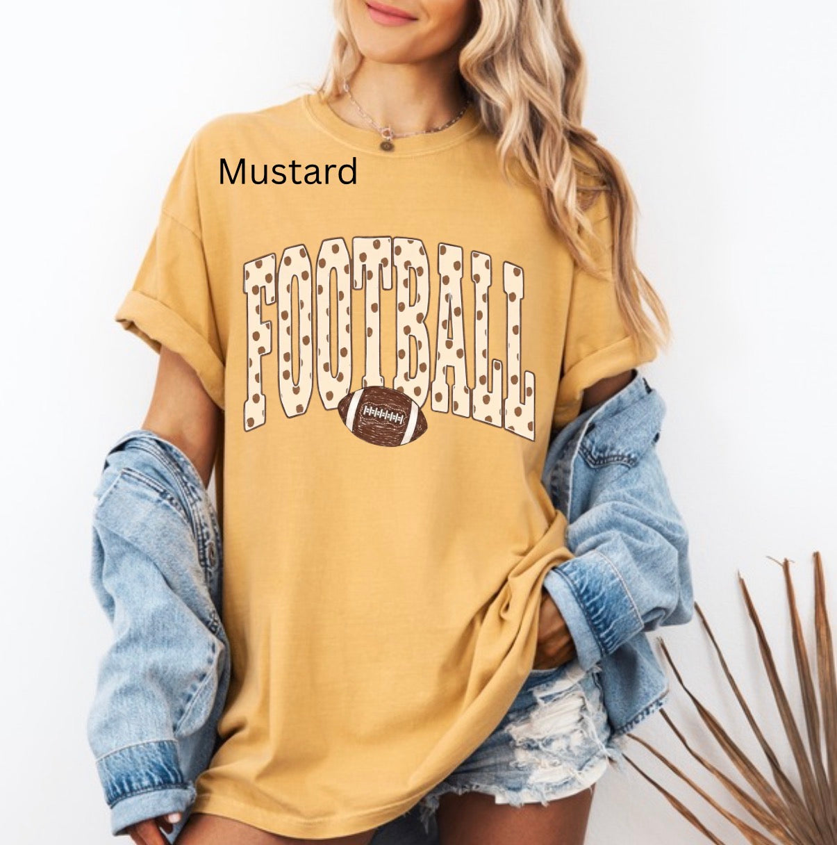Polka Dot Football Lettering, Game Day, Football, Polka Dots, Sports, Football season, Trendy Football T-shirt